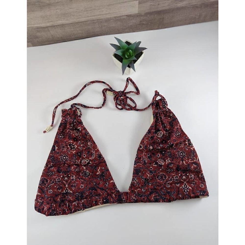 Tavik Lily Triangle Red Swim Bikini Top
